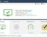 Norton Security: "You Are Protected". Un antivirus che offre la migliore protezione gratuita, con aggiornamenti attuali e 366 giorni rimanenti.