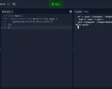 Un esempio di java tutorial italiano: codice "Hello World!" in un editor, con output nella console.