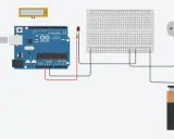 Schema di collegamento con Arduino Uno, breadboard, LED, motore e batteria 9V. Un progetto base per imparare l'elettronica.