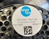 Bobina di PETG nero 1.75mm. La temperatura di rammollimento (BT) è 80°C, ideale per stampe resistenti.