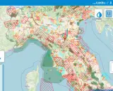 Mappa dell'Italia con aree rosse tratteggiate che indicano una no fly zone.