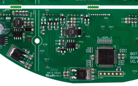 Scheda elettronica con componenti SMD, microcontrollore e connettori. Guida per capire come leggere una scheda elettronica.