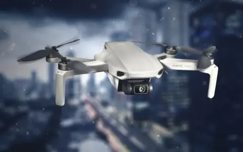 Drone Mavic Mini in volo, pronto per catturare immagini mozzafiato. Richiede autorizzazione volo drone comune per operare in sicurezza.