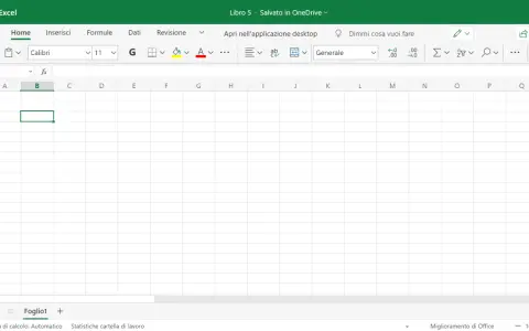 Schermata di Microsoft Excel, con la cella B3 selezionata. Ideale per chi cerca un modo per usare Excel gratis.