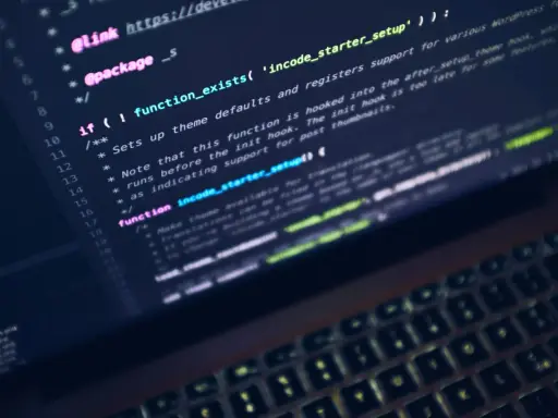 Schermo con codice Python evidenziato, che mostra una funzione per l'inizializzazione di un tema WordPress.