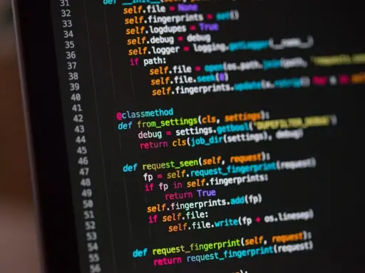 Codice sorgente in un linguaggio di programmazione, con righe numerate e sintassi colorata.
