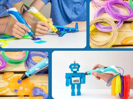 Creare oggetti con la penna 3D: farfalle, alberi, robot e pupazzi di neve. Infinite cose da fare con la penna 3D!