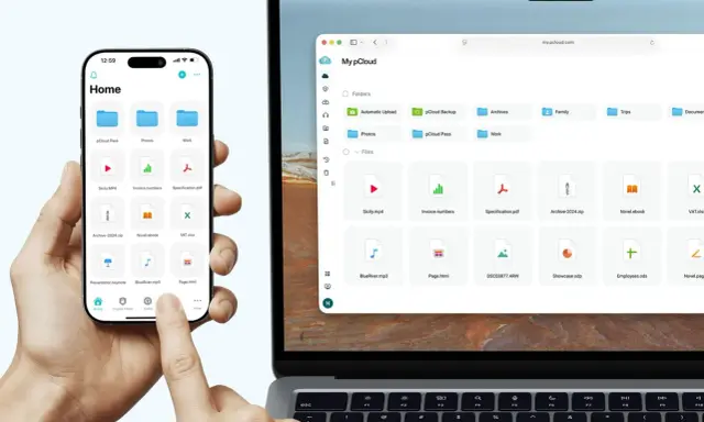 Gestisci i tuoi file con pCloud, il tuo spazio cloud gratis. Organizza foto, documenti e altro ancora su smartphone e laptop.