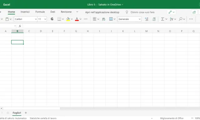 Schermata di Microsoft Excel, con la cella B3 selezionata. Ideale per chi cerca un modo per usare Excel gratis.