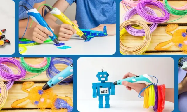 Creare oggetti con la penna 3D: farfalle, alberi, robot e pupazzi di neve. Infinite cose da fare con la penna 3D!