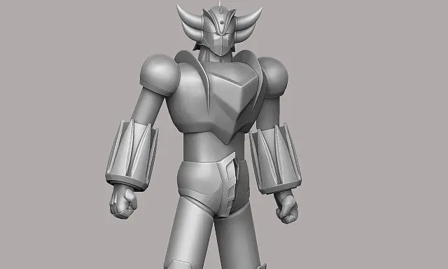Modello 3D di Goldrake, pronto per la stampa. Un'icona robotica che evoca avventure spaziali.